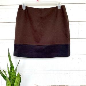 Tahari Mini Skirt, Brown and Black
